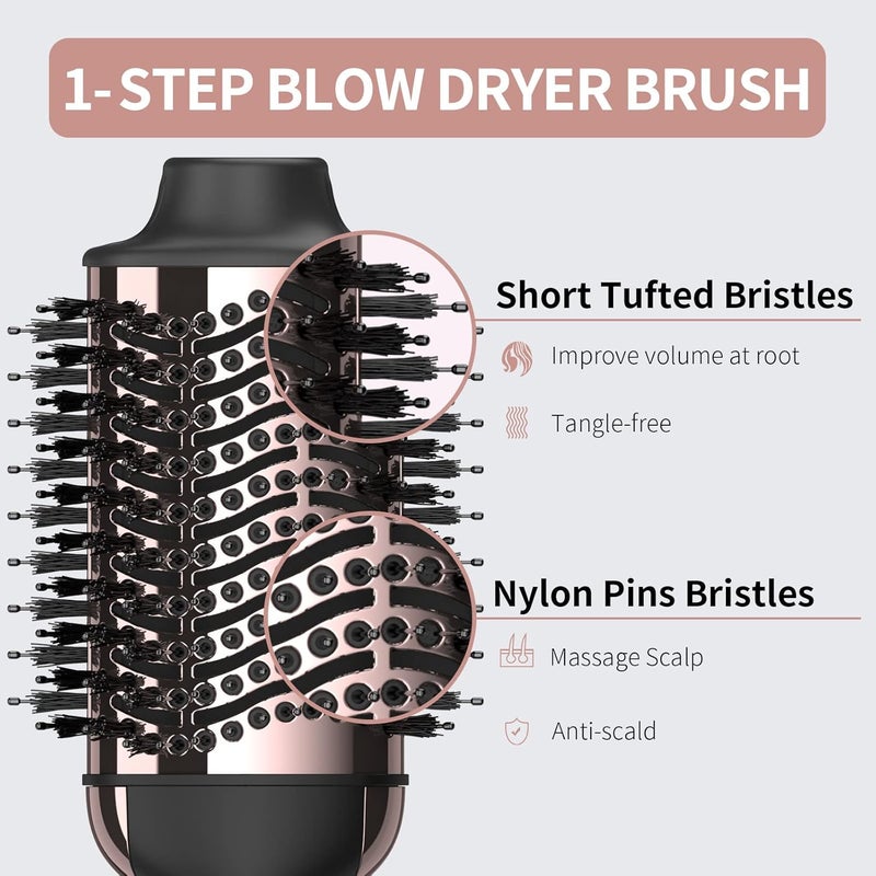 Umeely Hair Dryer Brush Blow Dryer in One, Upgraded 4 in 1 Hair Dryer and Styler Volumizer with Negative Ion Anti-frizz Ceramic Titanium Barrel Hot Air Hair Straightener Brush - Image 4